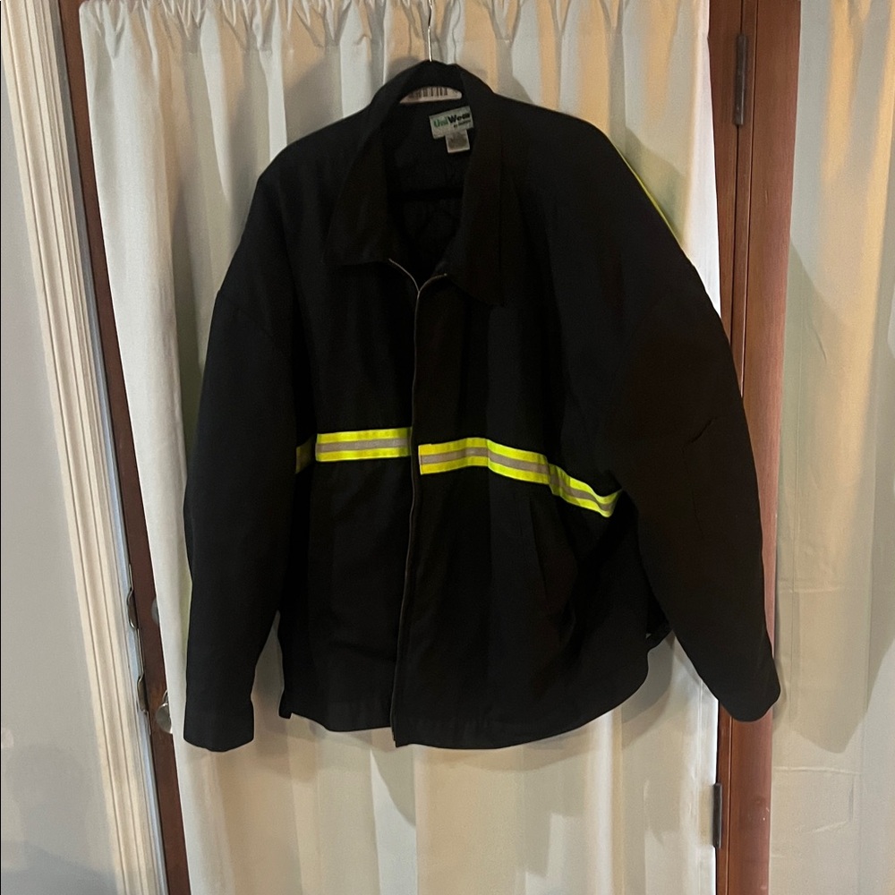 Men's Black and Yellow Work Jacket